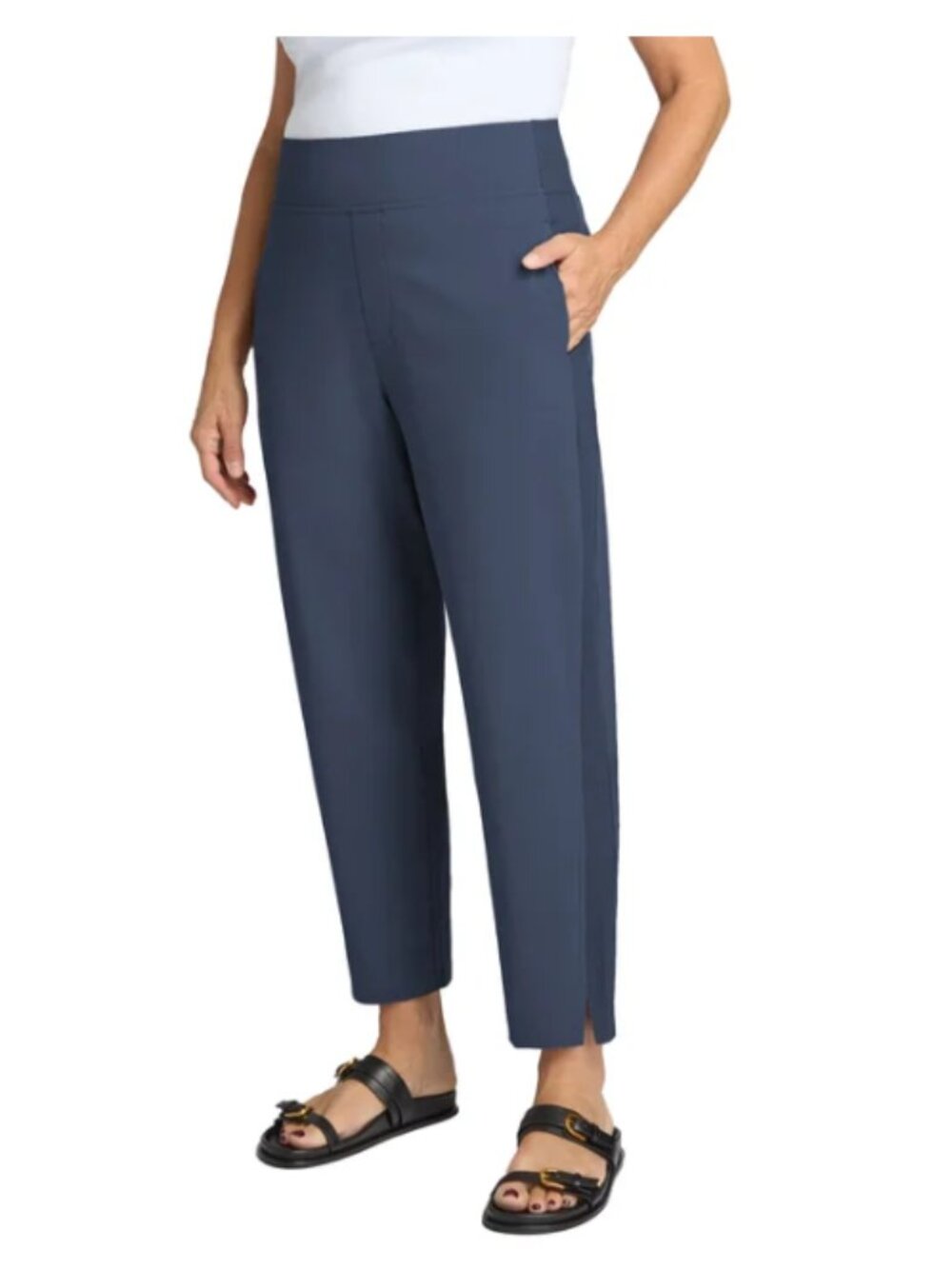 Kirkland Signature Women's Ankle Pant Wrinkle Resistant Blue Size XL